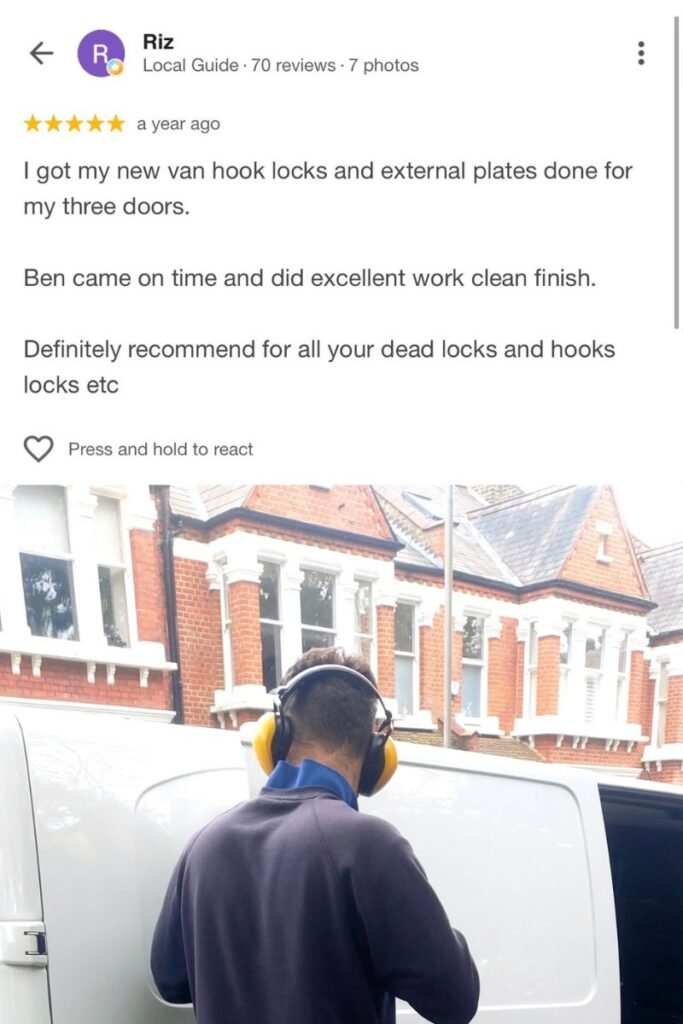 Vanlocker Google Review